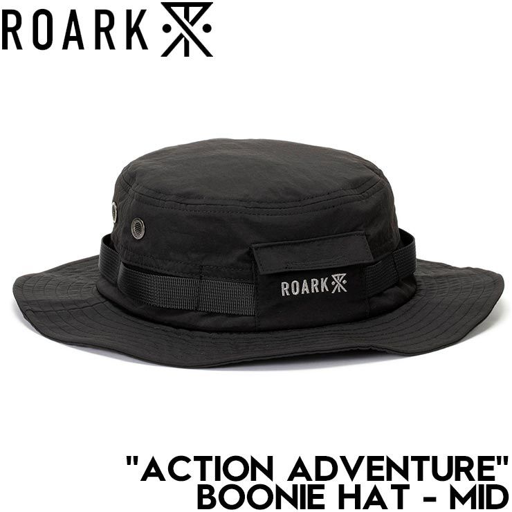 ミリタリーハット 帽子 THE ROARK REVIVAL ロアークリバイバル ACTION ADVENTURE BOONIE HAT - MID HEIGHT RHJ1106-BLK 日本代理店正規品
