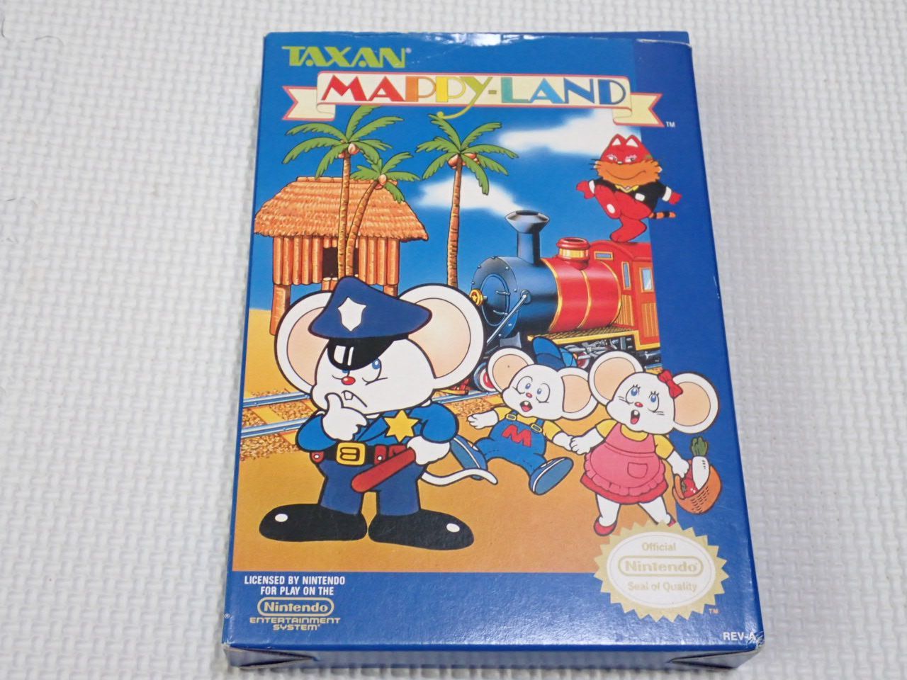 FC☆MAPPY-LAND NES 海外版 北米版 端子清掃済☆箱付・説明書付
