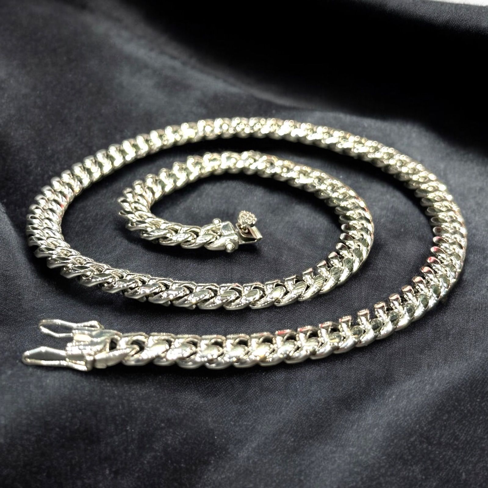 【びこ】Avalanche シルバー マイアミネックレス 幅20mm シルバー マイアミネックレス 幅20mm 46cm-56cm MIA-20MPV - AVALANCHE