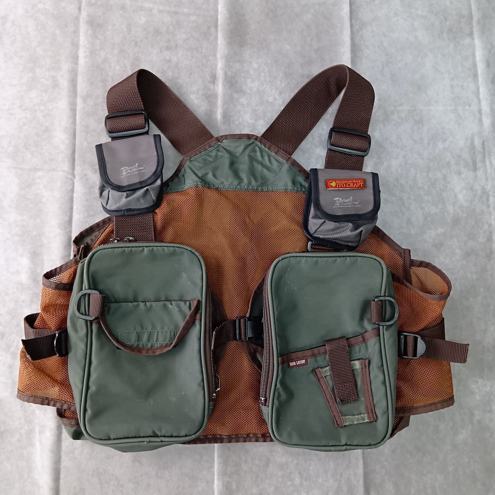 Anglers House Life Floating Vest Jacket Sand Camo Deadstock