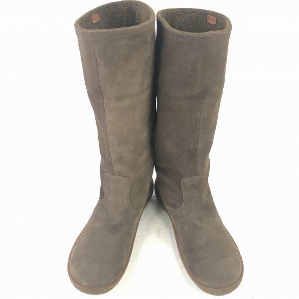 スペイン老舗 CAMPER カンペール スエード本革ロングブーツ 23.5 茶系 WB 57-9