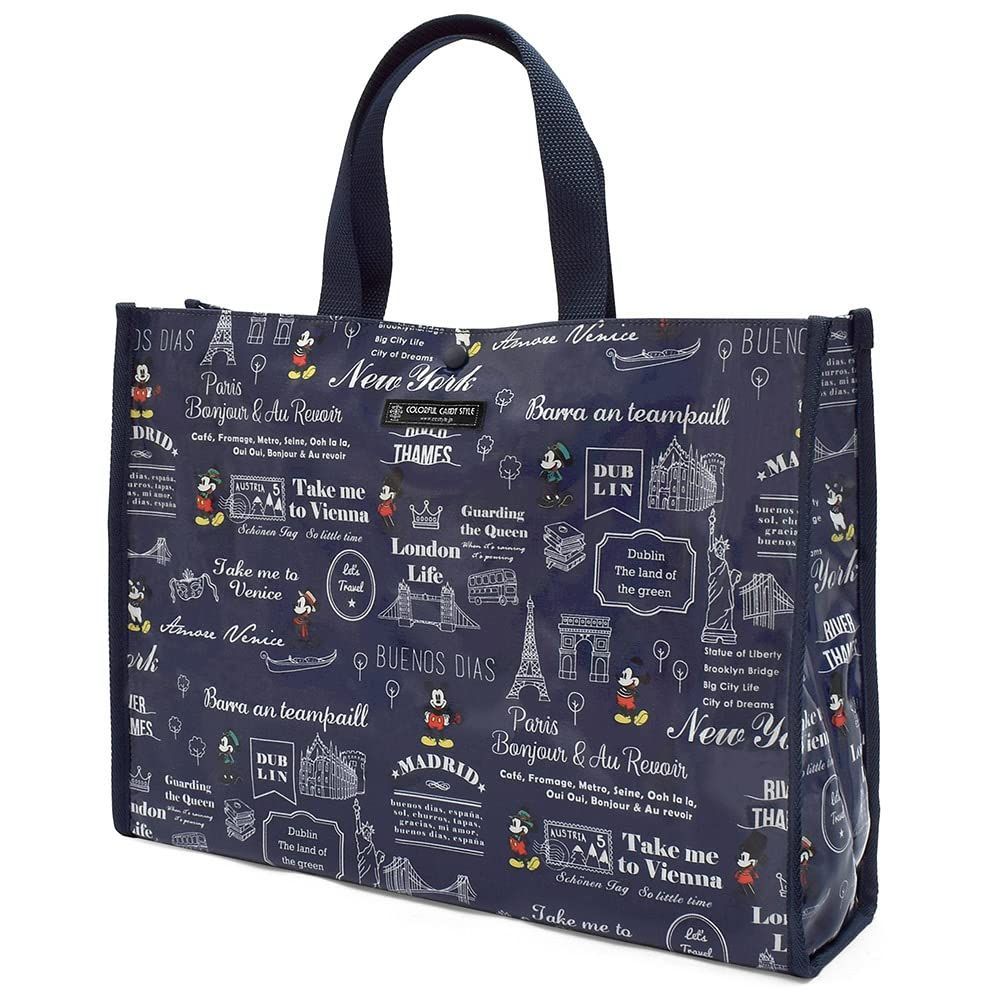 【在庫セール】Mouse Mickey / / LET'S ラミネートバッグ(スクエアタイプ) TRAVEL プールバッグ / ディズニー ミッキーマウス STYLE / CANDY N0354300 COLORFUL ネイビー