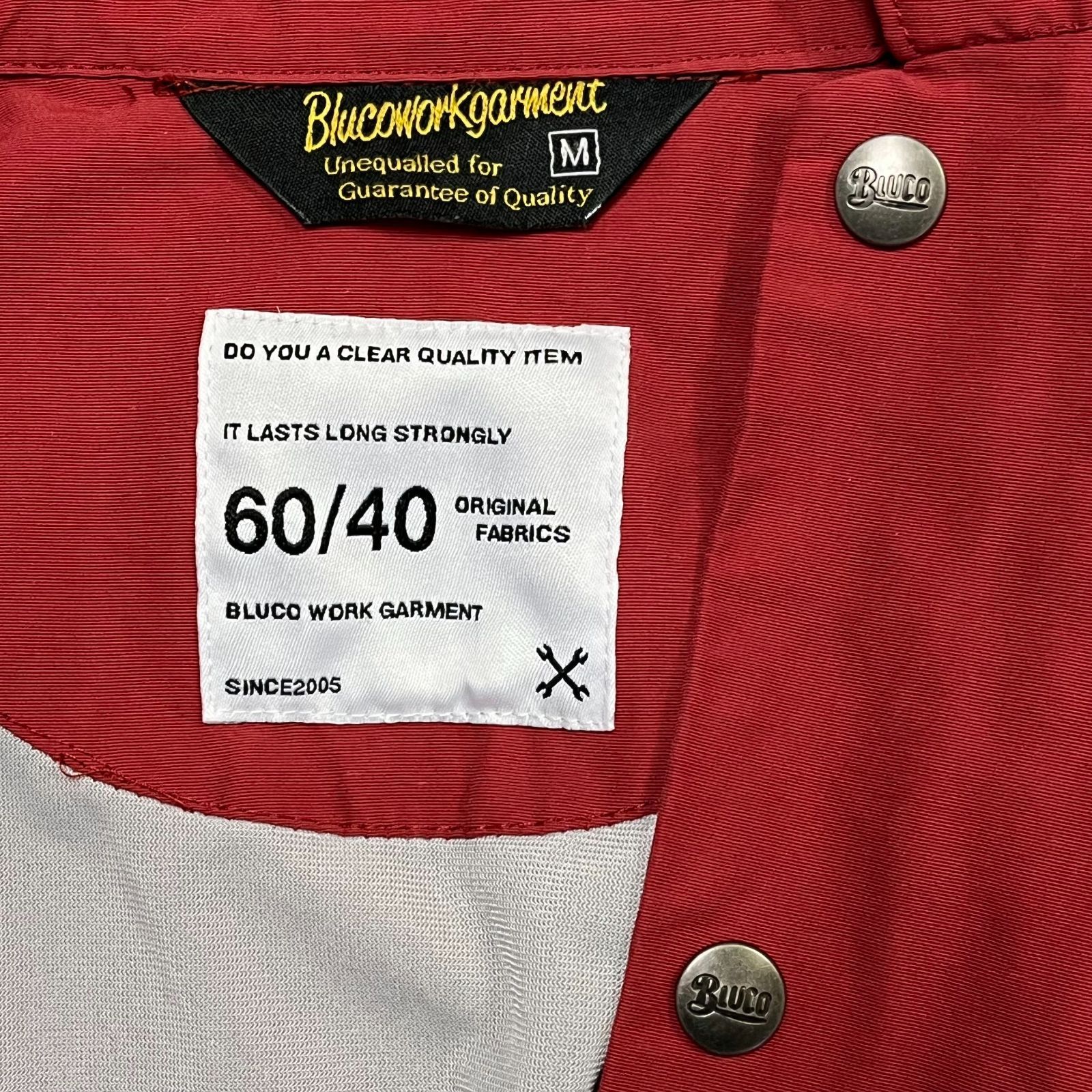 USED／メンズM】BLUCO 60/40 COACH JACKET RED - メルカリ