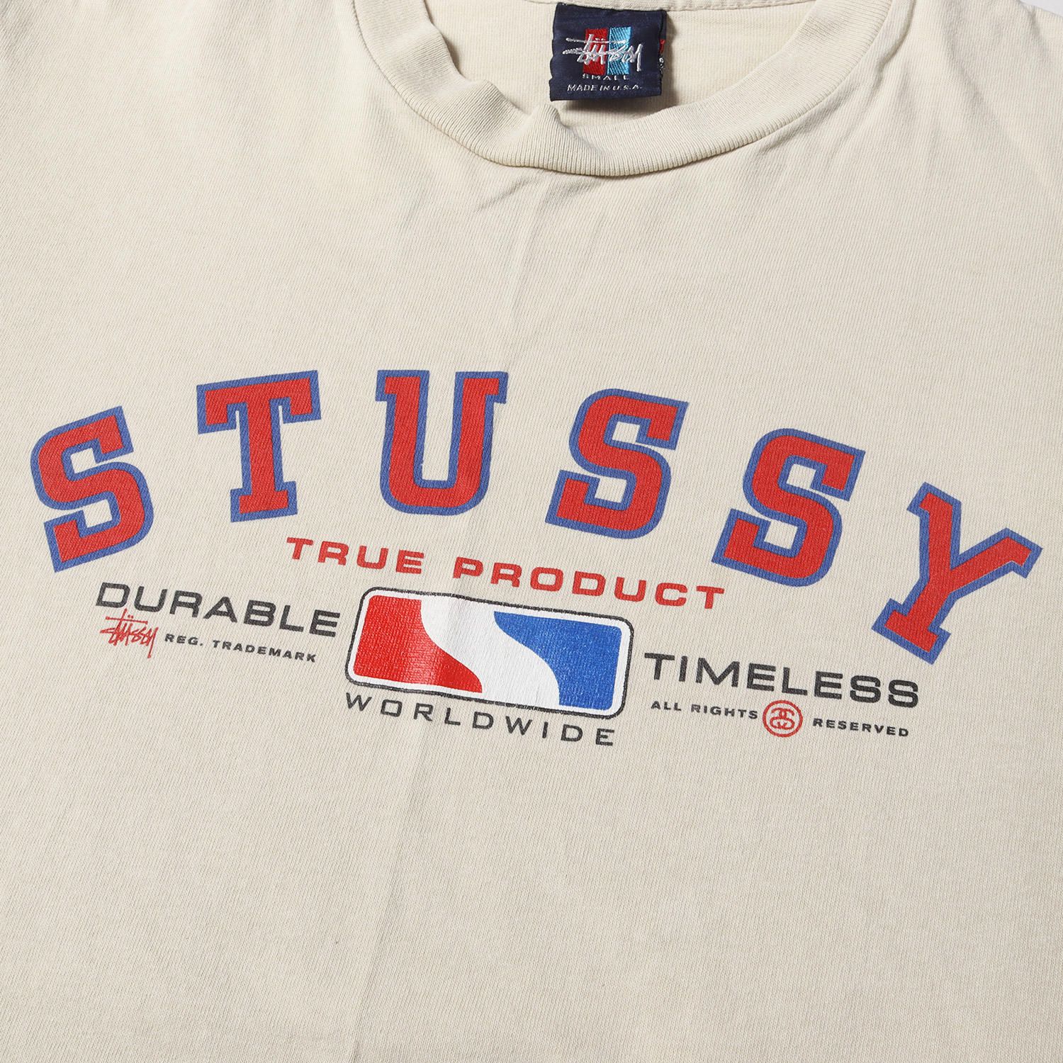 STUSSY ステューシー Tシャツ サイズ:M 90s OLD STUSSY 紺タグ SS 