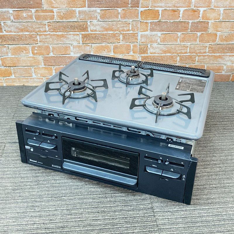 中古品】 Rinnai リンナイ グリル付 Siセンサーコンロ 3口ガス