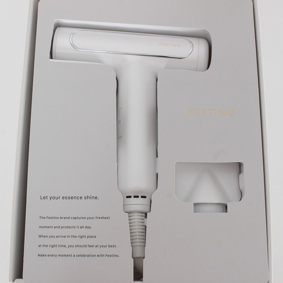 FESTINO SMHB-029-W ホワイト ツヤモイストドライヤー フェスティノ 本体