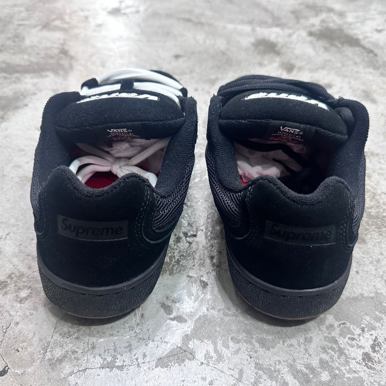 Supreme 23SS Vans Speed Black スエード スニーカー シュプリーム 