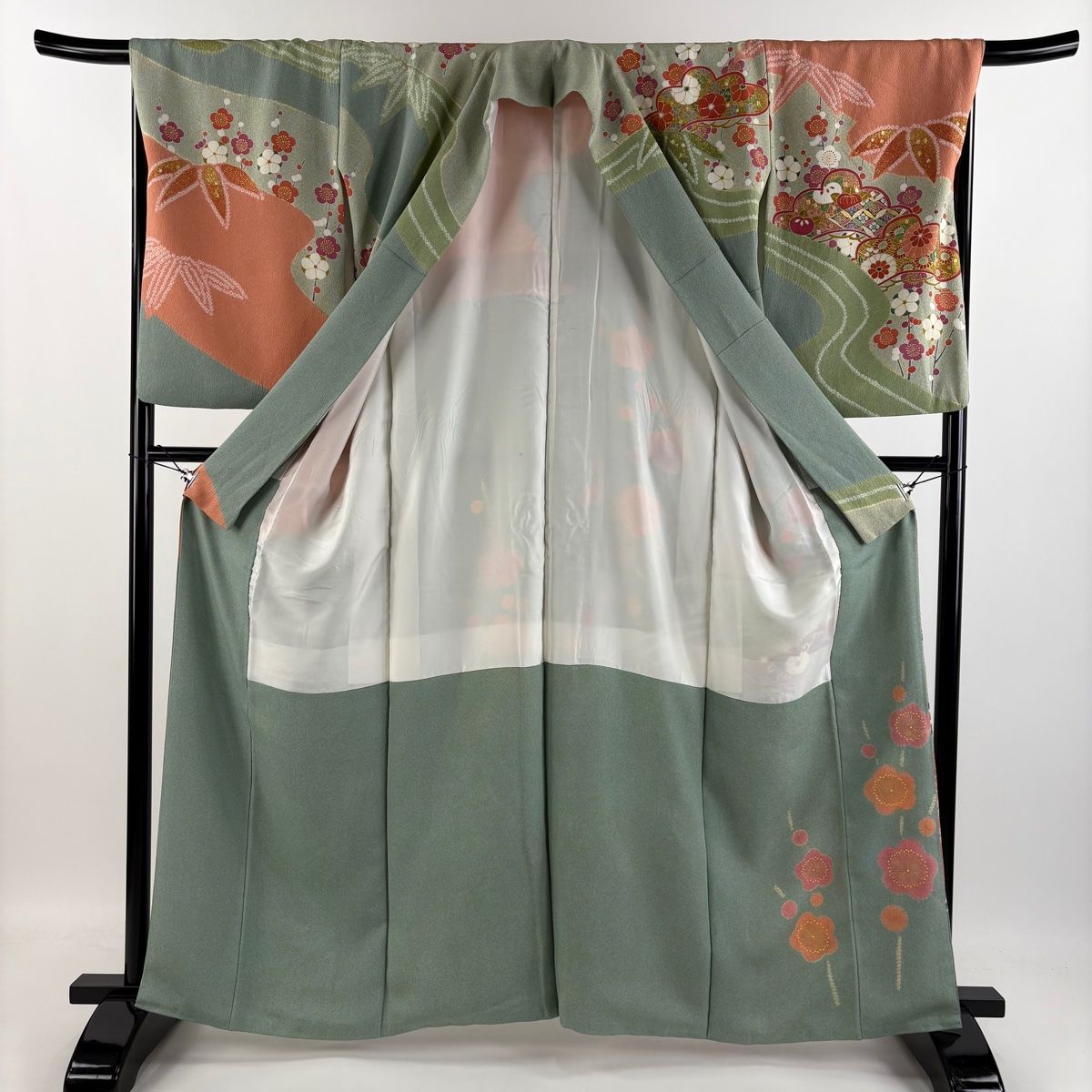 平和屋着物○訪問着 刺繍 楽器花文 暈し染め 正絹 逸品 CAAZ1036vf 