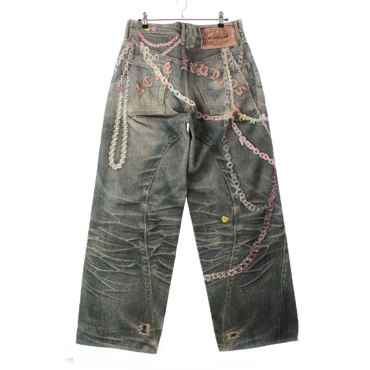 Acne Studios 1981M サイズ44 デニム オンラインストア購入品 アクネストゥディオズ 25SS 1981M プリント 転写 ワイド バギー