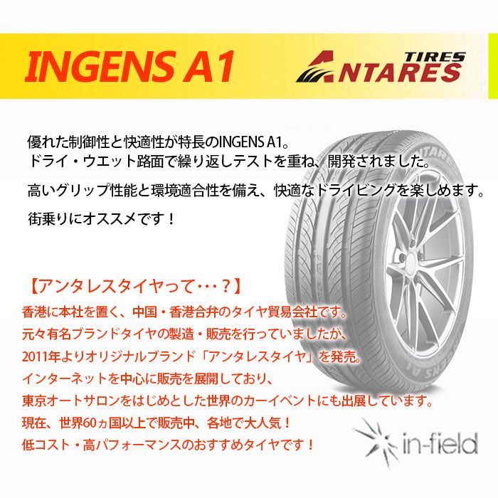 ANTARES INGENS A1 245/35R19 19インチ 夏タイヤ 2本 19年製 ベンツ/W211/W209 /M2/M3 audi/TT/A4アバント等　(MTG615)クレジットカード QRコード決済可能 Amazon.co.jp: Antares Summer Tire INGENS A1 245/35ZR19 93W XL 245