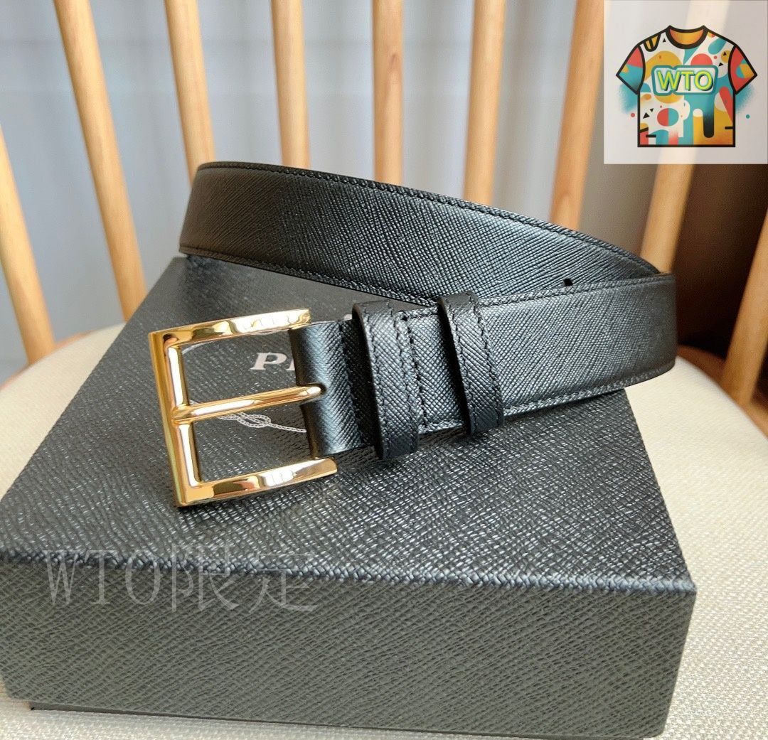 【✨たか✨】　PRADA プラダ　ベルト レザー 三角プレート PRADA プラダ レザー 三角ロゴ ベルト - メルカリ