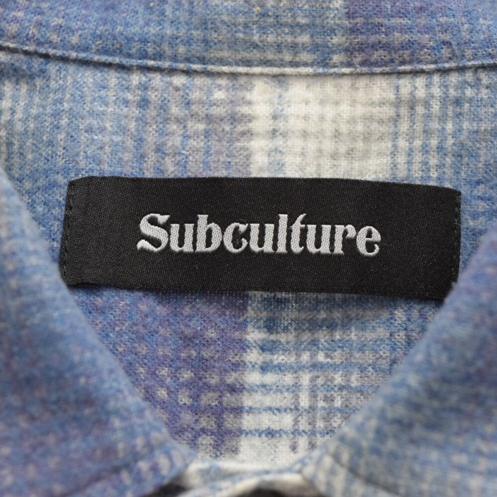 SUBCULTURE (サブカルチャー) オンブレチェック ネルシャツ コットン