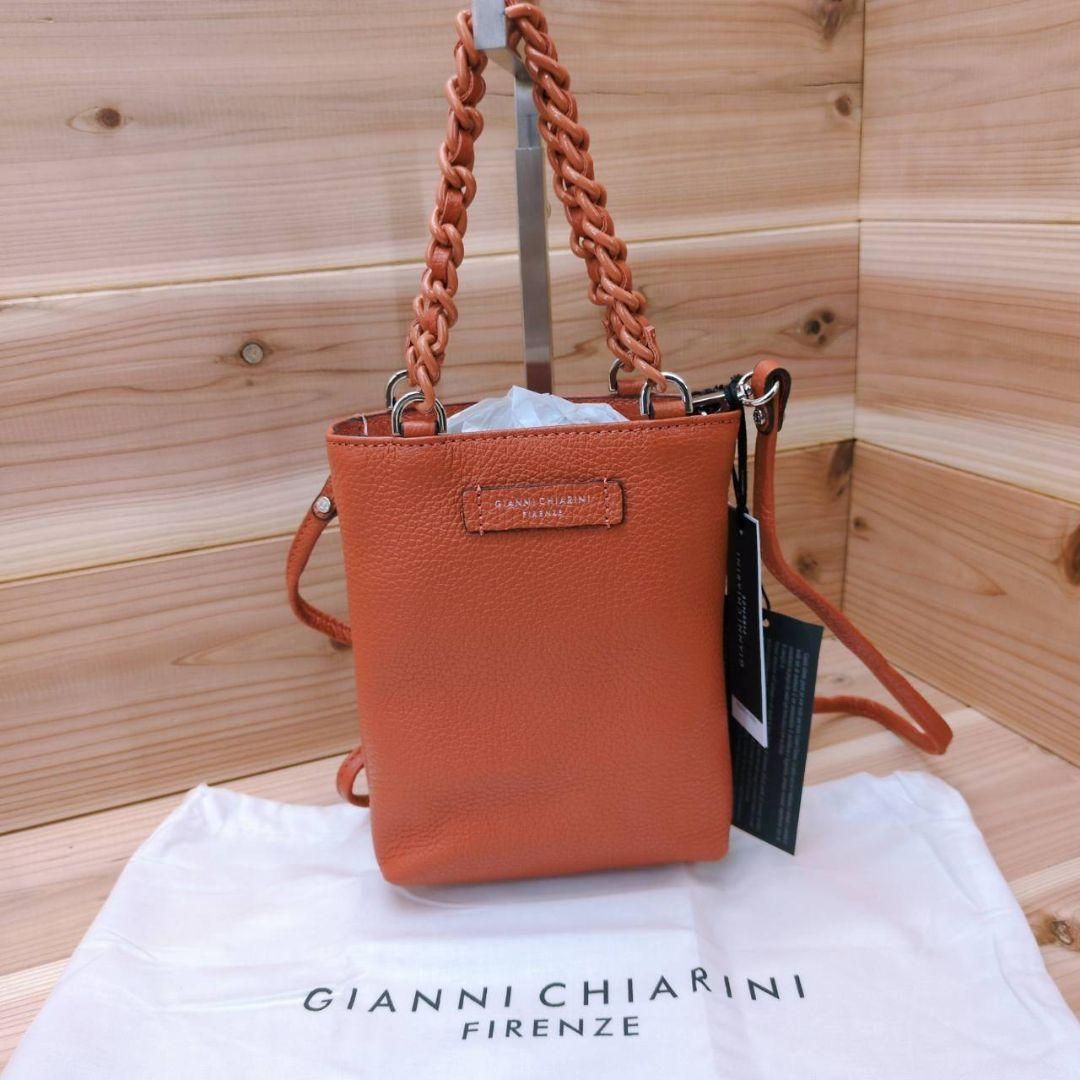 GIANNI CHIARINI オレンジ ショルダーバッグ カミッラ イタリア 新品 