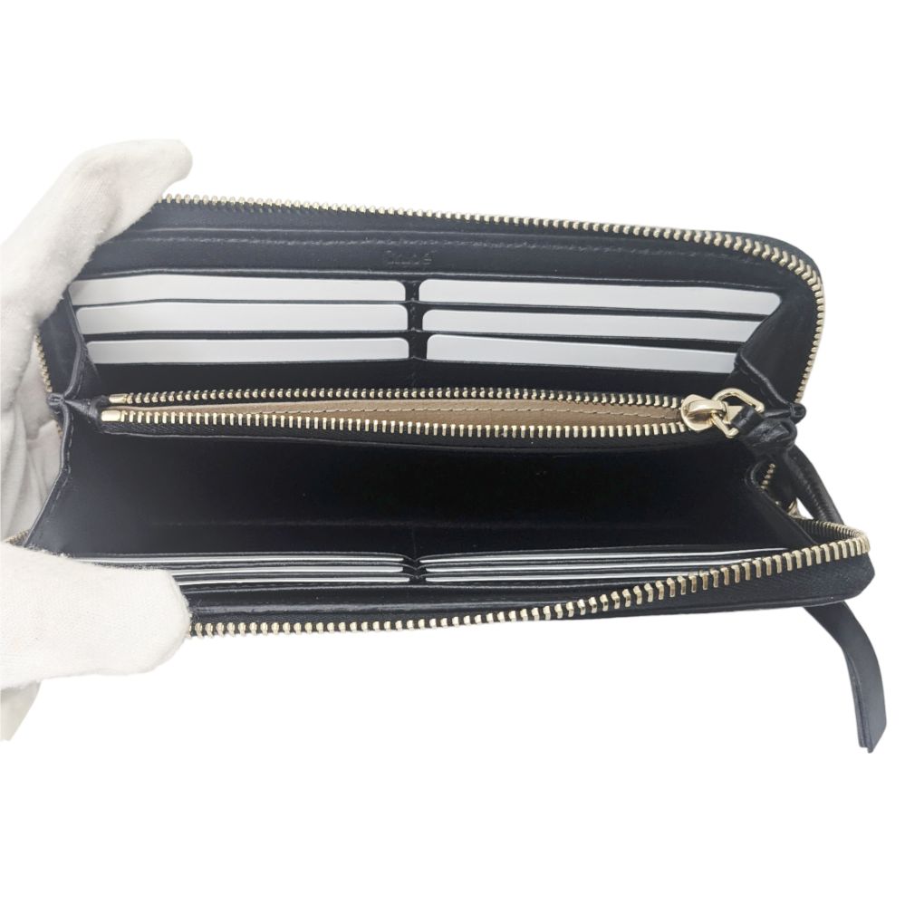 お値下げ！　新品未使用　長財布クロエ　黒 新品】Chloe クロエ 財布 長財布 ロングウォレット レザー