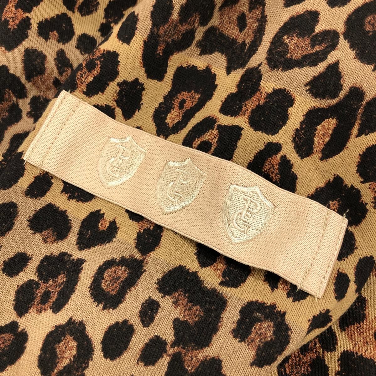 新品】パーリーゲイツ ジップパーカー ライトブラウン×黒 レオパード  