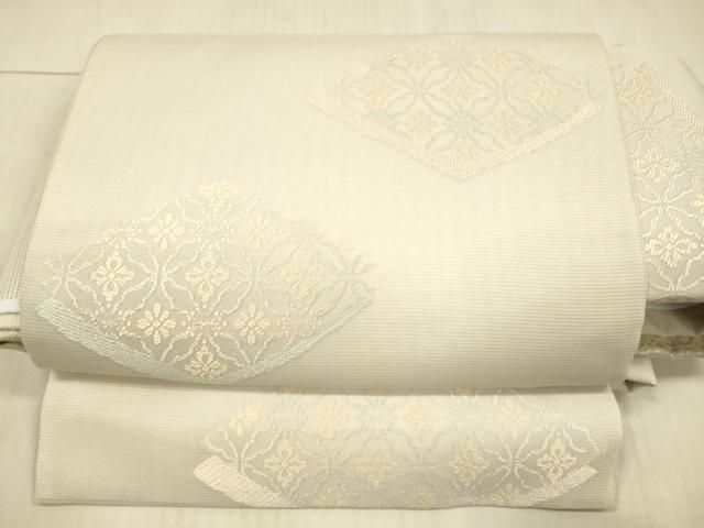 平和屋着物 夏物 ワンタッチつけ帯 花菱文 やまと誂製 共 き 正絹 DAAX0213cm