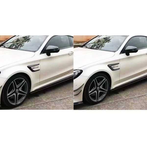 ベンツ W205 C205 C43 C63 AMG Coupe 2ドア リアルカーボン製 サイド フェンダーパネルカバー 2個セット FFCRYSTALESIA_COM