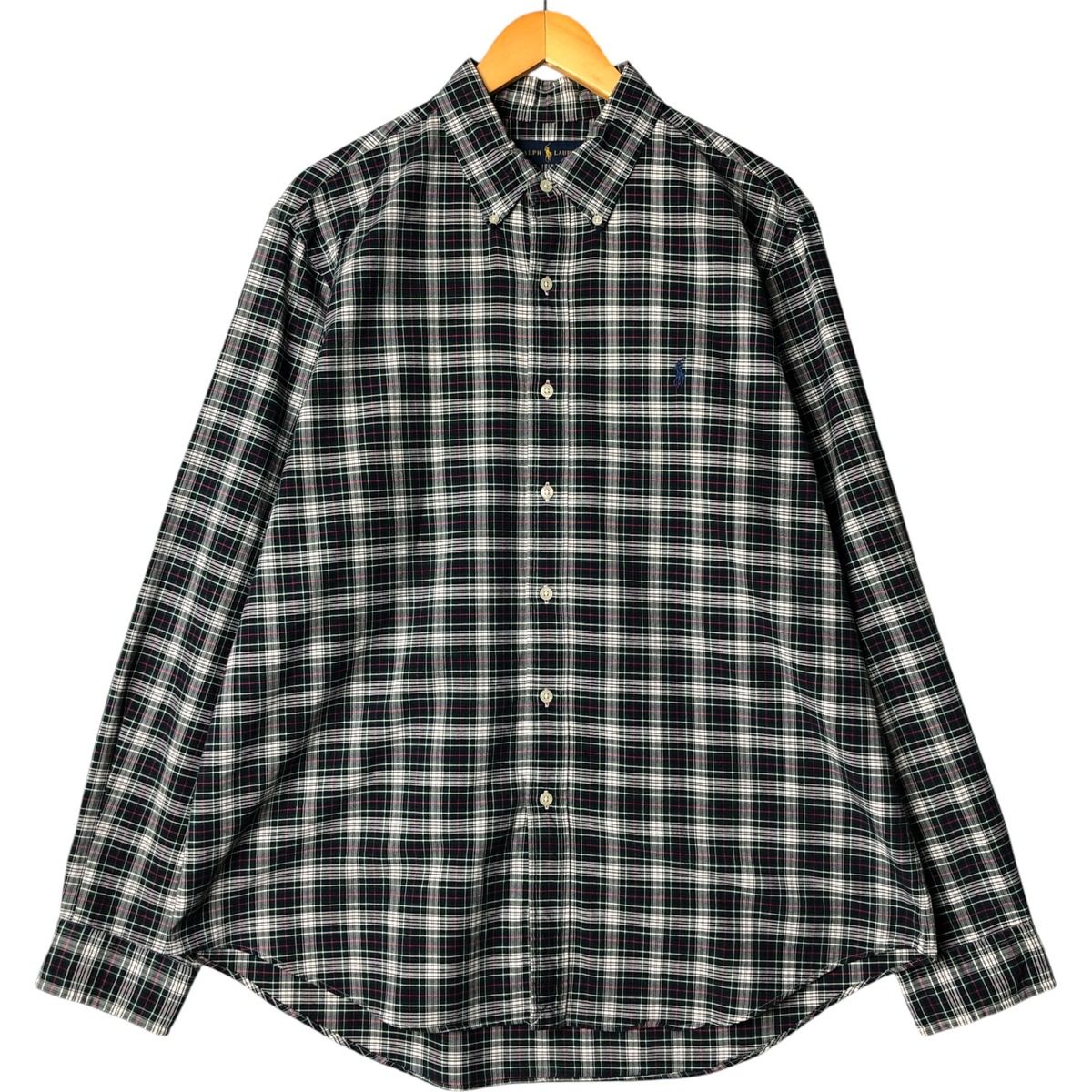 古着 ラルフローレン Ralph Lauren 長袖 ボタンダウンチェックシャツ メンズM相当 /eaa549857 Ralph Lauren - 古着 ラルフローレン Ralph Lauren 長袖 ボタン
