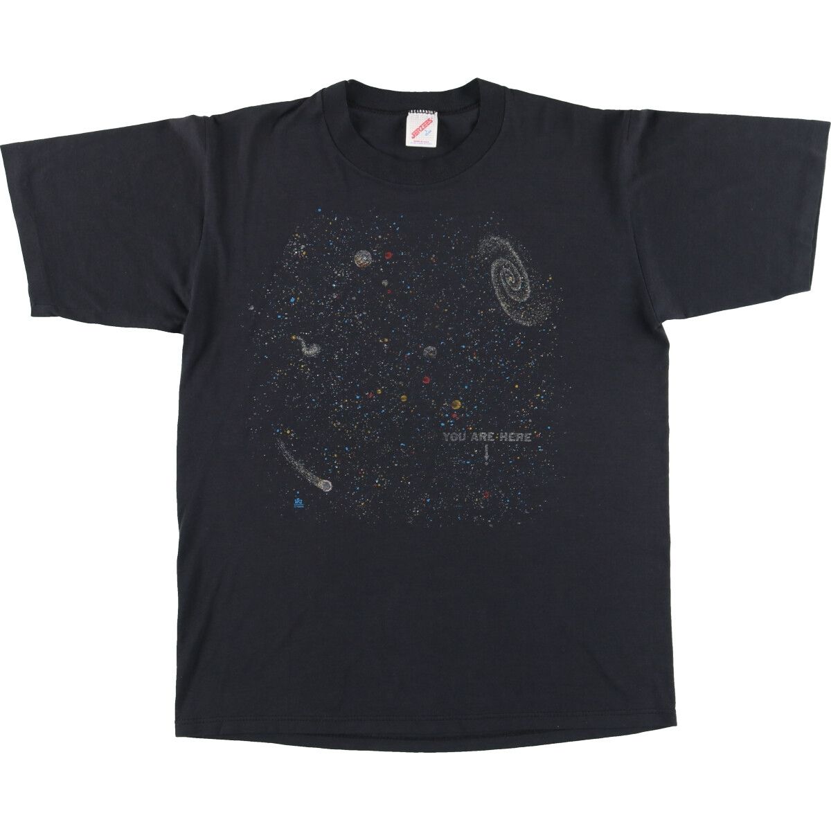 古着 80年代 ジャージーズ Jerzees 宇宙柄 プリントTシャツ USA製 メンズL ヴィンテージ/eaa431181