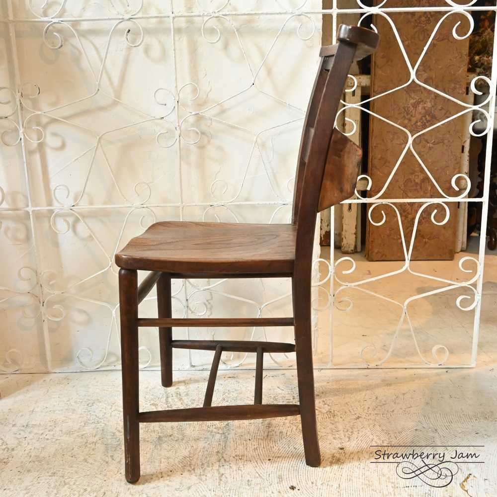 L3705-4-1 英国アンティーク オーク ダイニングチェア ハイバック 椅子