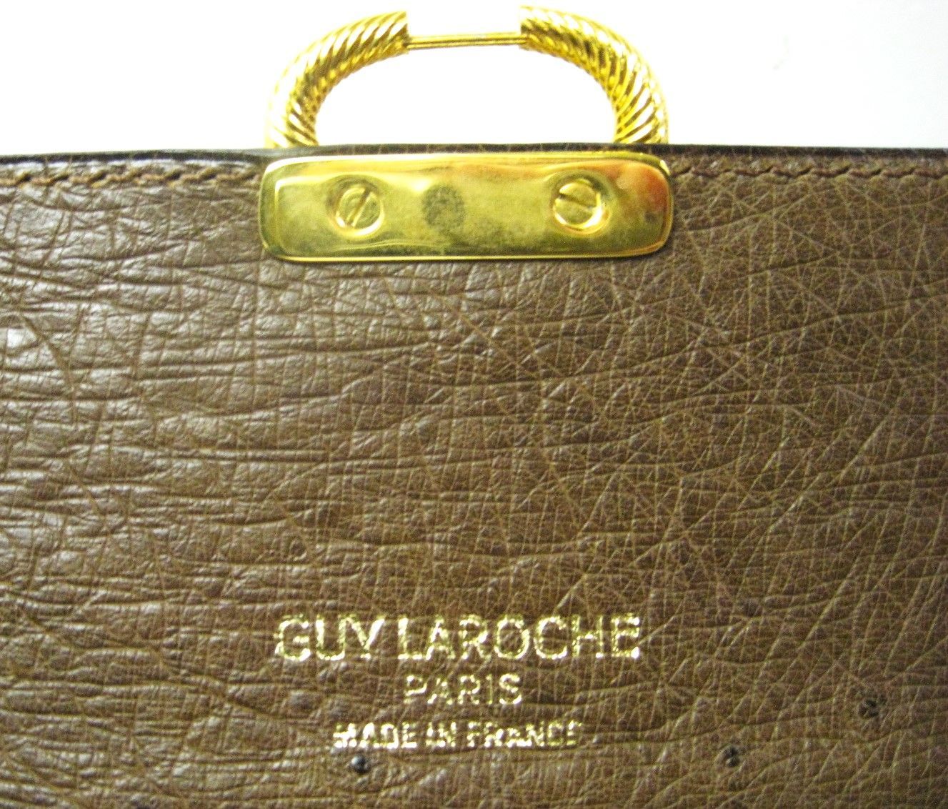 極美品フランス製 最高級オーストリッチ本革製品ギラロッシュGUY LAROCHE 極美品フランス製 最高級オーストリッチ本革製品ギラロッシュGUY