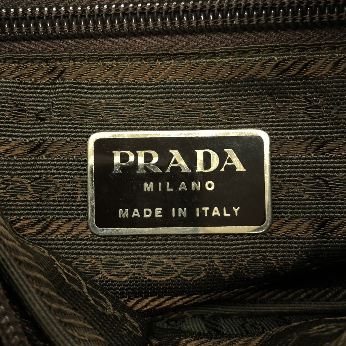 PRADA プラダ ヴィンテージ ロゴプレートナイロンショルダーバッグ