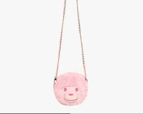 A BATHING APE アベイシングエイプ ベビー マイロ プラシ天 クロスボディバッグ ピンク