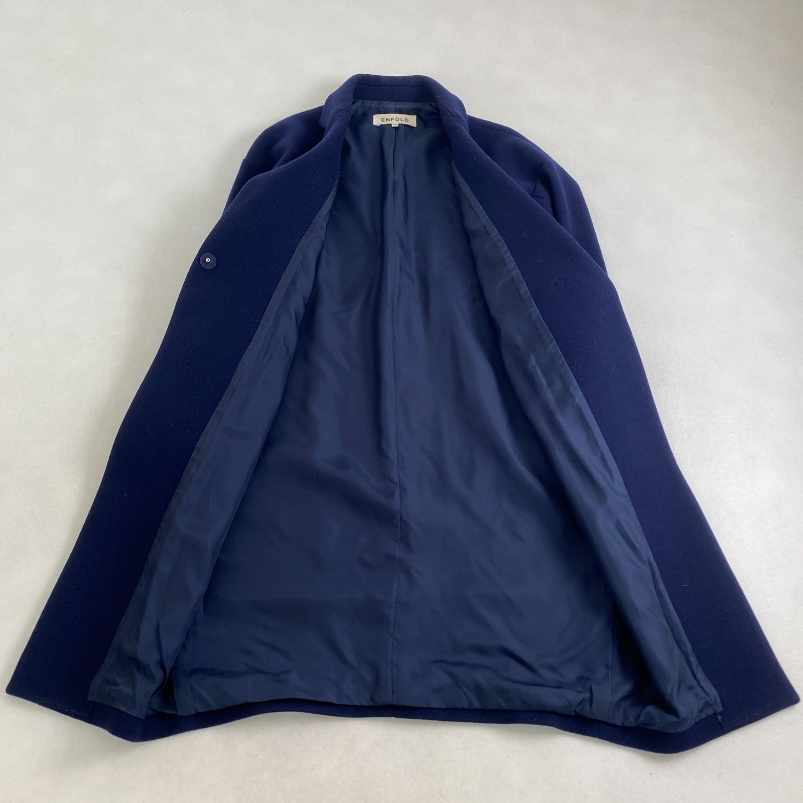 ENFOLD チェスターコート カシミヤ コクーン エンフォルド ネイビー 38