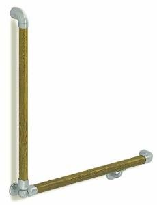 【新品・5営業日で発送】SHIROKUMA シロクマ BR-523 おにぎり形手摺L形シルバー／Lオーク