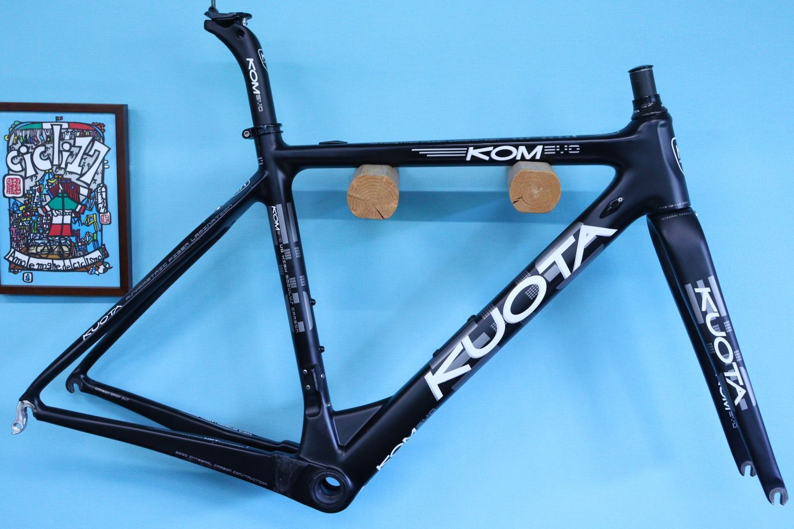 2012 KUOTA KOM EVO クオータ ブラック サイズXS 軽量 カーボンフレーム ロードバイク フレームセット cicli17 - メルカリ