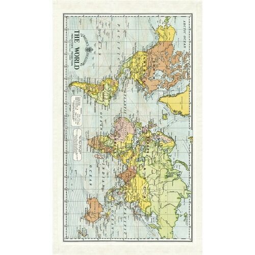 お値下 まとめ 銀座吉田 キッチンタオル ティータオル ワールドマップ 44-024 ×6セット クラシック