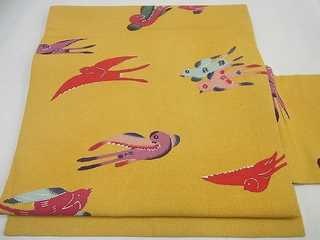 平和屋本店□極上 浦野理一 型染 九寸名古屋帯 飛鳥文 逸品3s3671  