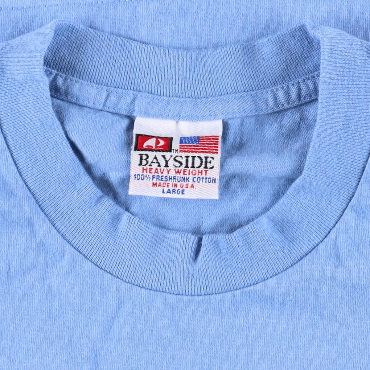 BAYSIDE特徴BAYSIDE 袖プリント プリントTシャツ USA製 メンズL /eaa338478