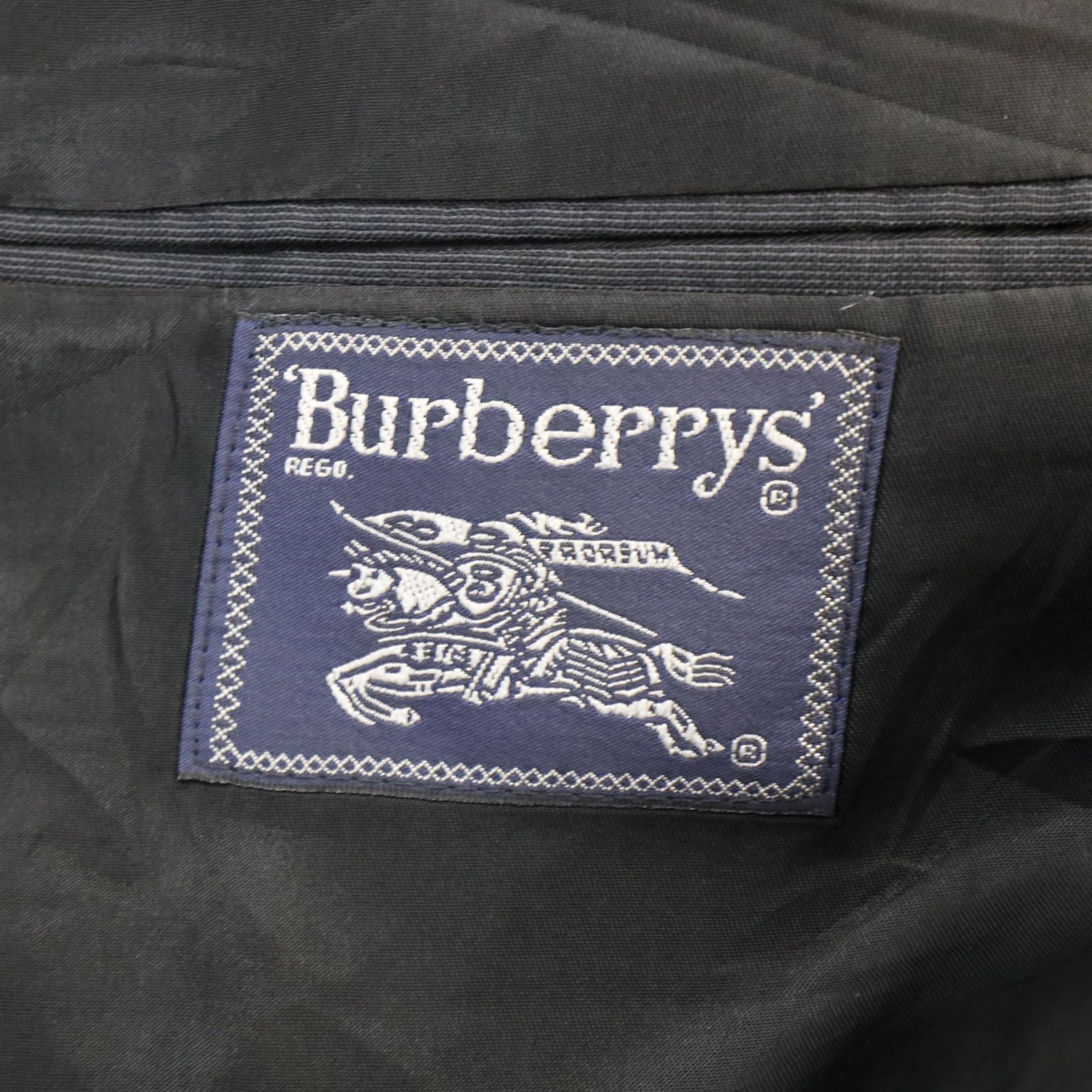 BURBERRY バーバリー テーラードジャケット フォーマル ハイブラ スーツ 通勤通学 黒 ( メンズ Ｌ相当 ) 中古 古着 m8378