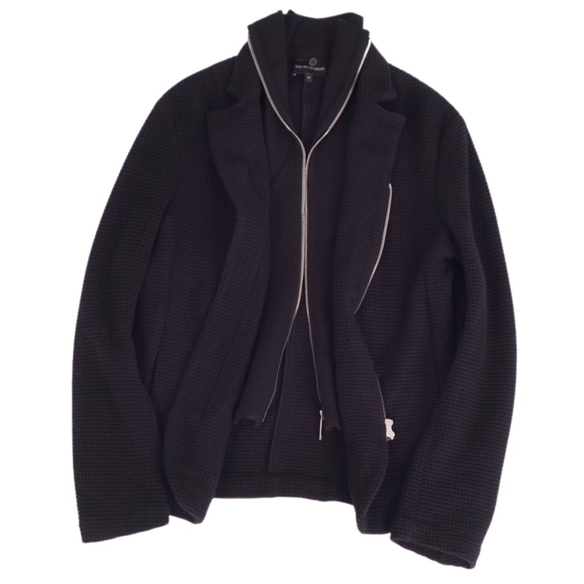 美品 エンポリオアルマーニ EMPORIO ARMANI ジャケット ニット セ 