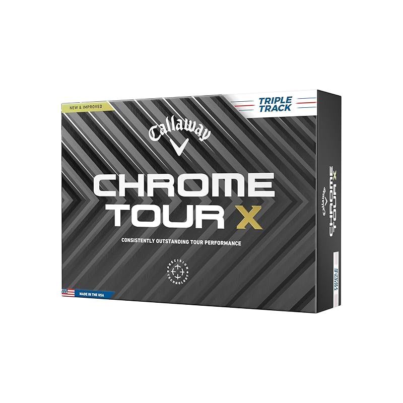 キャロウェイ Callaway ゴルフボール CHROME TOUR X 24 TRIPLE TRACK 1ダース 12個入り 4ピース構造 トリプル トラック ホワイト 1