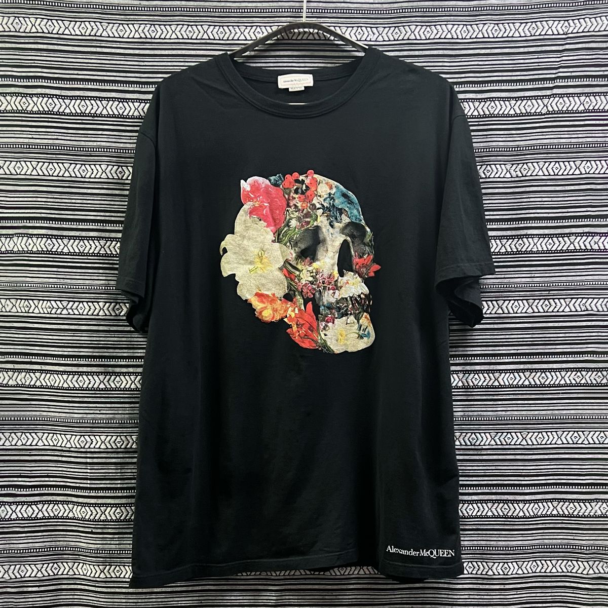 Alexander McQueen フローラルスカル Tシャツ - メルカリ