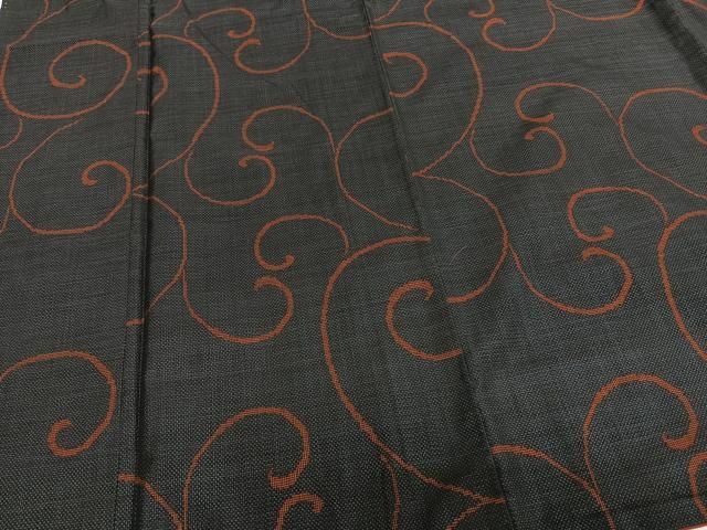 平和屋着物□上質な紬 7マルキ 唐草文様 正絹 逸品 CAAT2749xi