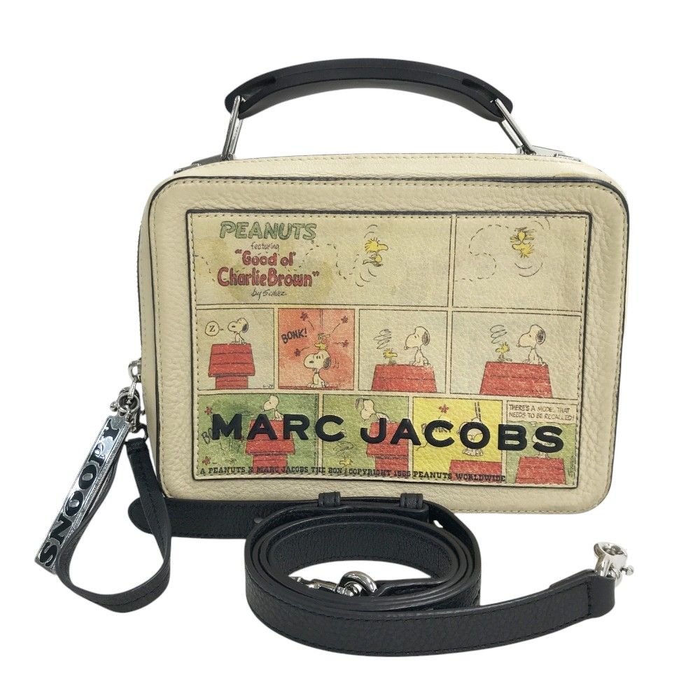 MARC JACOBS マークジェイコブス 2WAYバッグ ザ ボックス スヌーピー ホワイト系 レディース [240101314565] - メルカリ