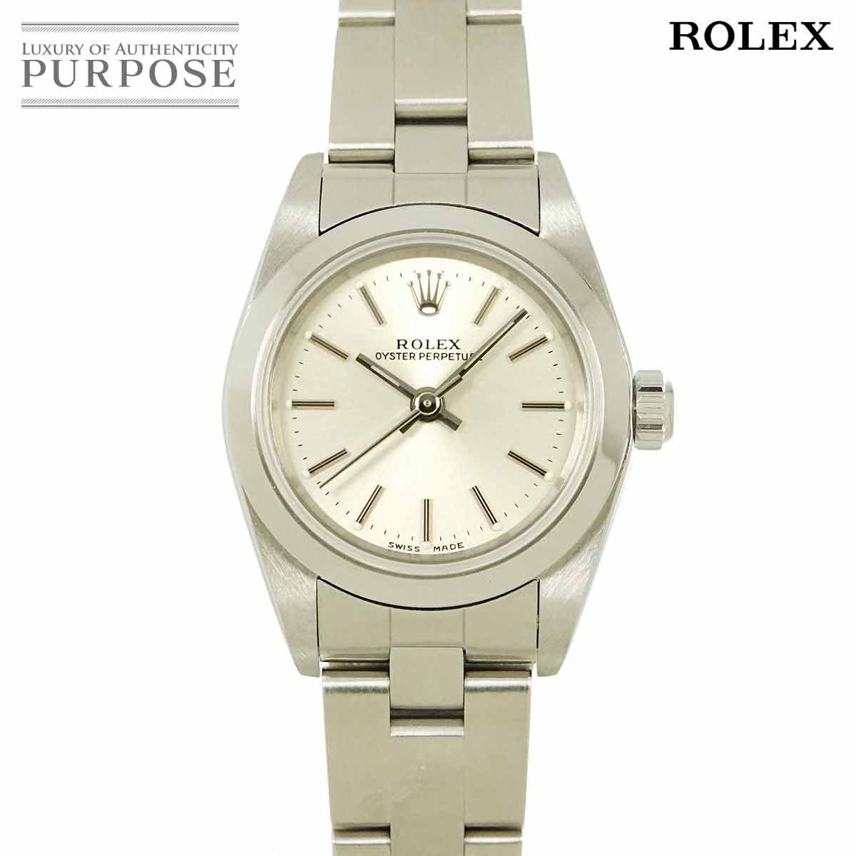 ロレックス ROLEX オイスターパーペチュアル 76080 K番 レディース 腕時計 シルバー オートマ 自動巻き Oyster perpetual 90291771
