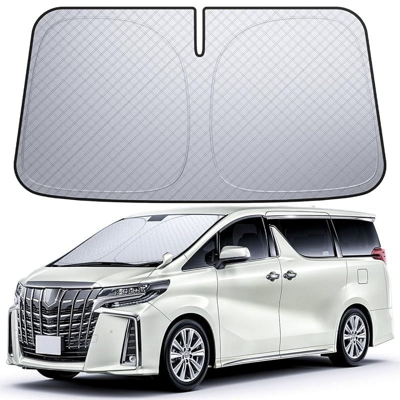 【6層断熱素材】 Lamicall トヨタ アルファード/ヴェルファイア 30系 フロントガラス サンシェード: 車サンシェード 日除け 車 クルマ フロントサンシェード， 車用 フロントガラス サンシェー
