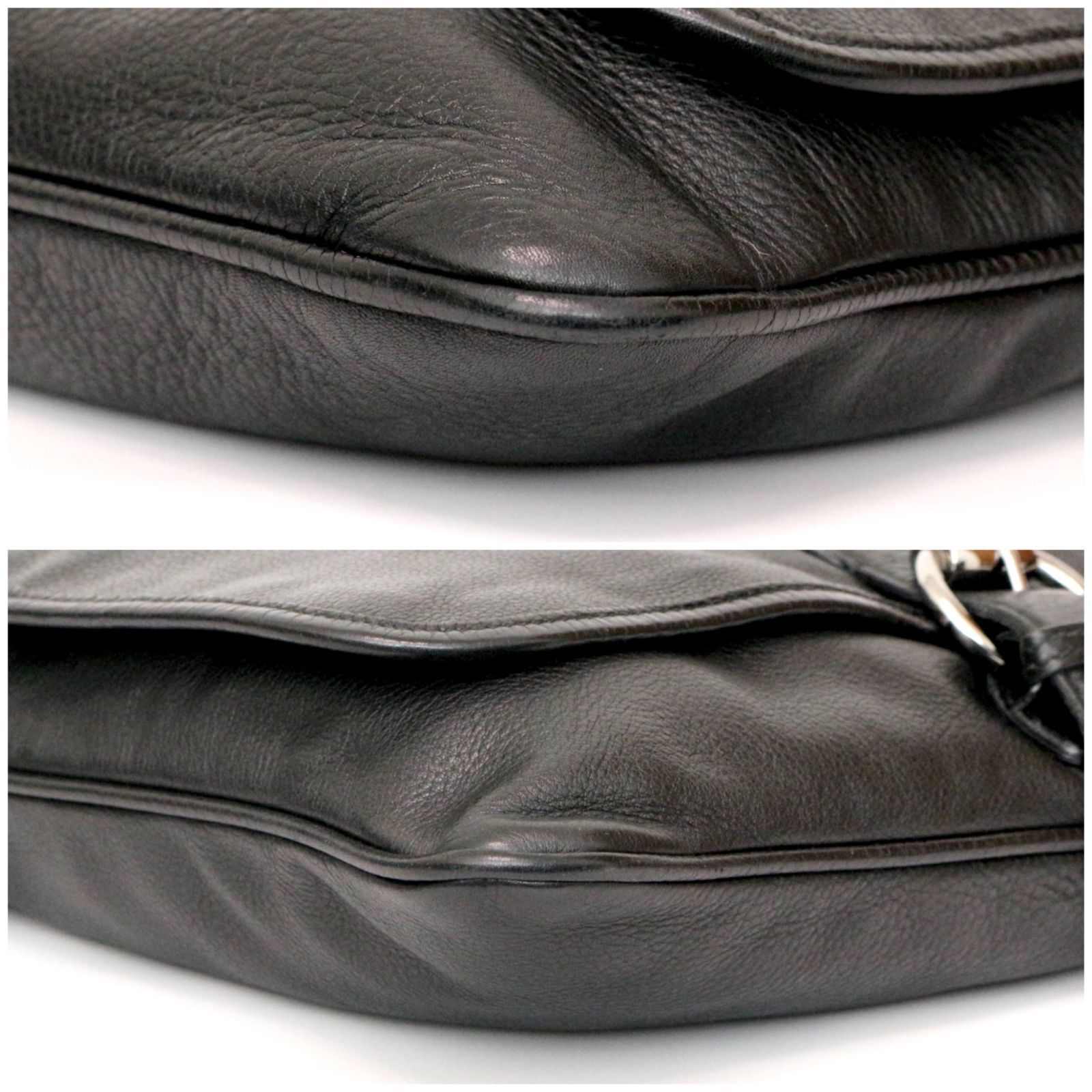 グッチ 180686 ショルダーバッグ レザー 本革 黒 ブラック black GUCCI