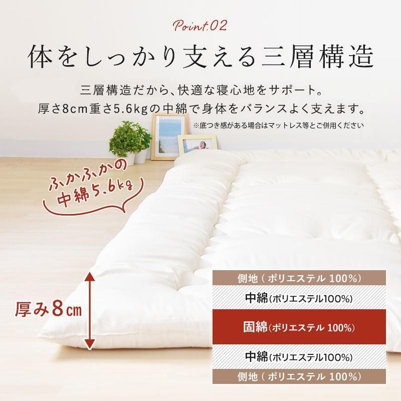 日本製 ファミリーサイズ敷布団