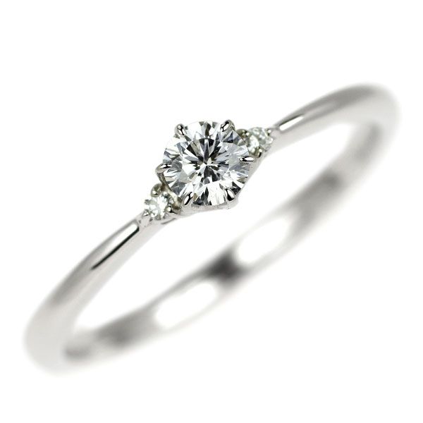 Pt900 ダイヤモンド リング 0.168ct D0.01ct
