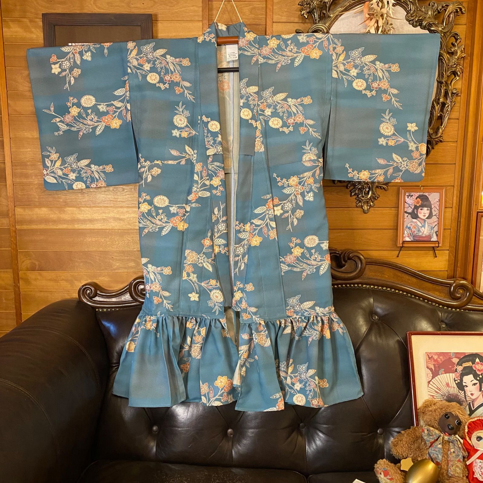 着物 2way ガウン 羽織り ドレス ワンピース ハンドメイド 和洋折衷  