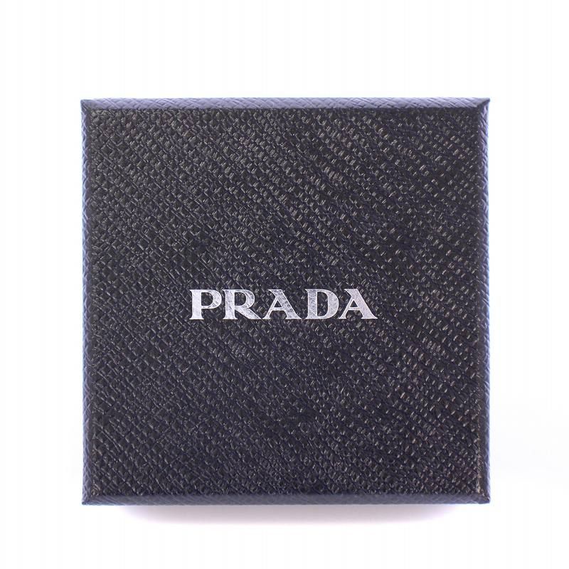 PRADA - プラダ キーホルダー チャーム ロゴ ロボット バイカラー 黒 ゴールド色 プラダ PRADA キーホルダー チャーム ロゴ ロボット バイカラー