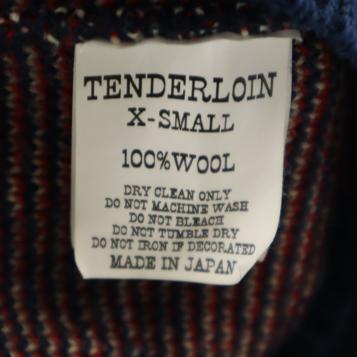 TENDERLOIN テンダーロイン 15AW 日本製 ウールブレンド ウィング柄 