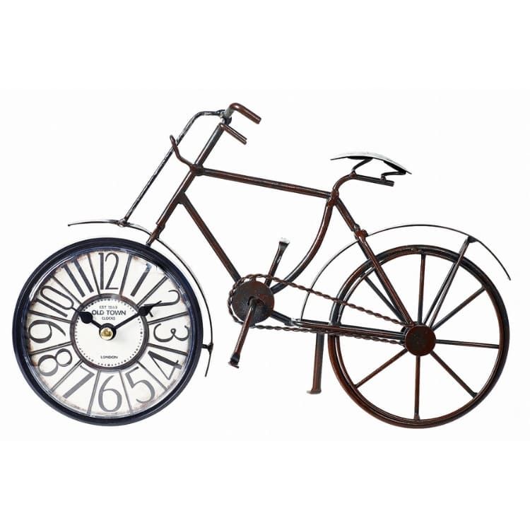 置き時計 自転車モチーフ シンプル インダストリアル レトロ