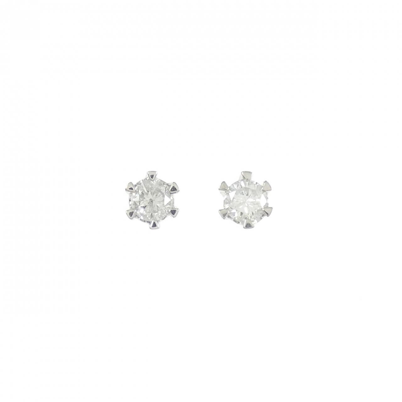 PT850 ソリティア ダイヤモンド ピアス 0.40CT