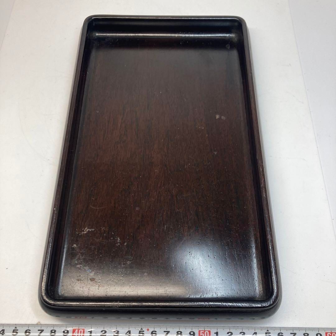 時代 唐木 近 厚手盆 676g 東里6-0605